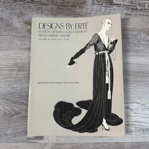 Designs by Erté Harper’s Bazaar Fashion Illustrations Art Book 9x12